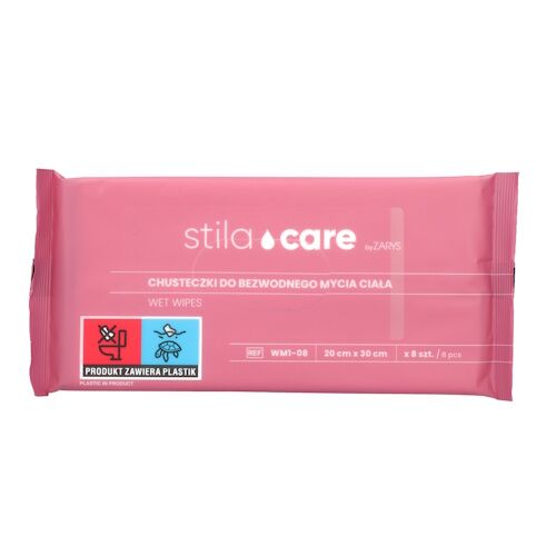 Vienkartinės servetėlės Stila Care, viso kūno valymui be vandens ir be skalavimo (8vnt) - Image 1