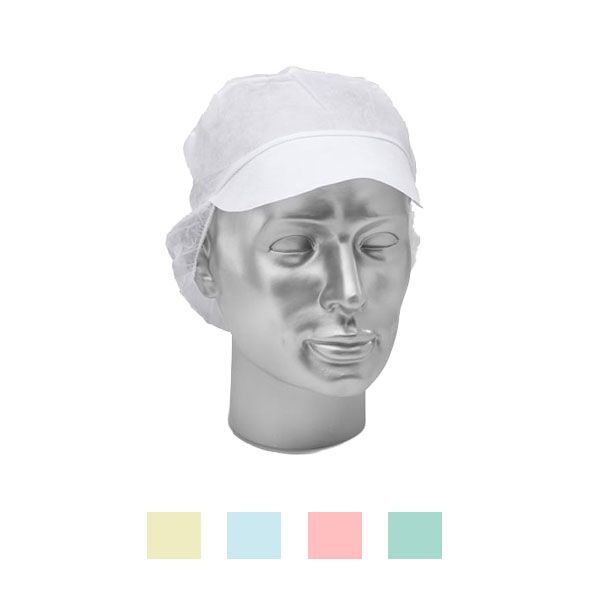 Vienkartinės kepurėlės su snapeliu ilgiems plaukams (100vnt) - Image 1