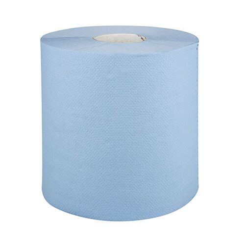 Abena-popierius-naujas.jpg Abena popierinių rankšluosčių ritinys, neutralus, 2 sluoksnių, 150m x 20cm, mėlynas, iš perdirbto popieriaus - Image 1
