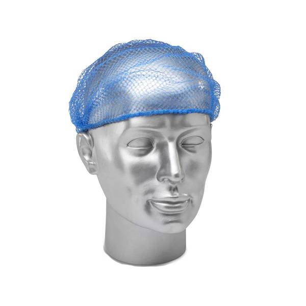 Vienkartinė tinklinė kepurėlė, PP, mėlyna (100vnt) - Image 1