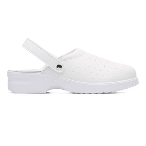 Mikropluoštinės klumpės EXENA LISA S965 OB E A SRC, su perforacija ir dirželiu, balta spalva - Image 1