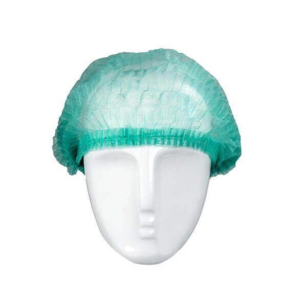 Vienkartinės gofruotos kepurėlės, žalia (100vnt) - Image 1